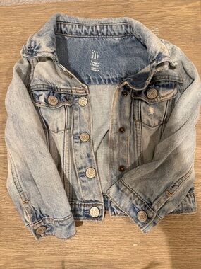 GAP Kids Washed Light Blue Denim Jacket